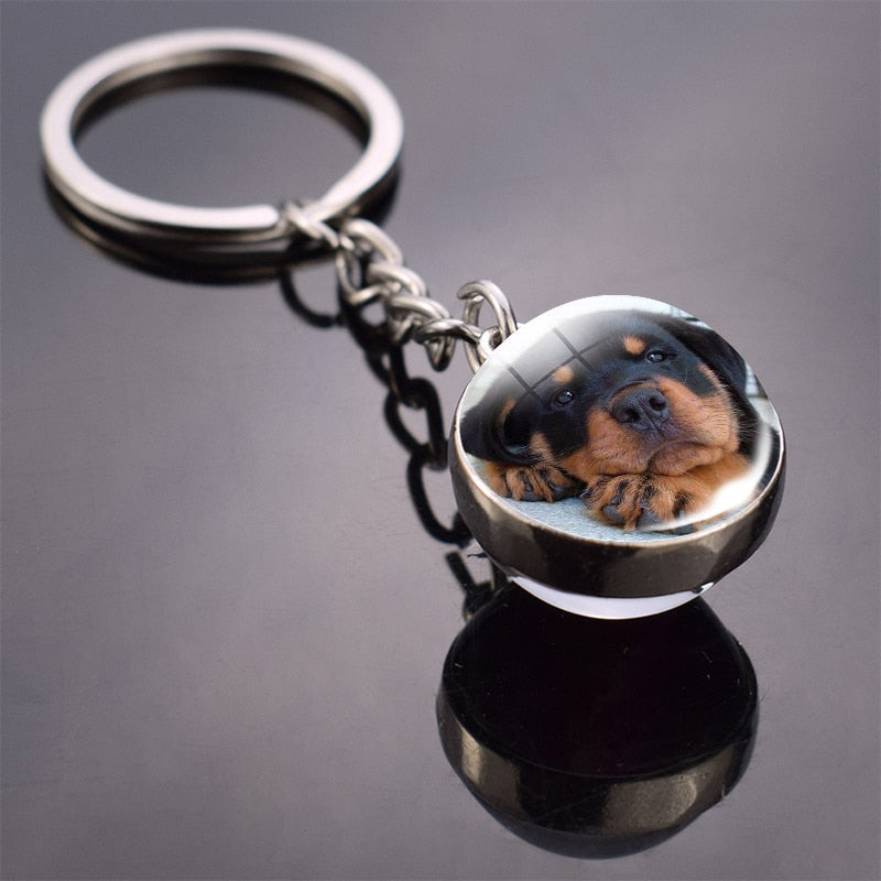 Peris Gems 25 Cute Animal Glass Ball Keychains | French Bulldog Labrador Keychains SHEIN Amazon Temu