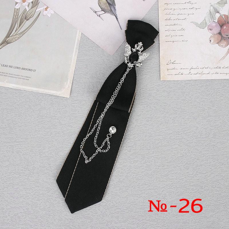 Peris Gems 26 Hand Made Black Ribbon Rhinestone Crystal Neckties - Unisex SHEIN Amazon Temu