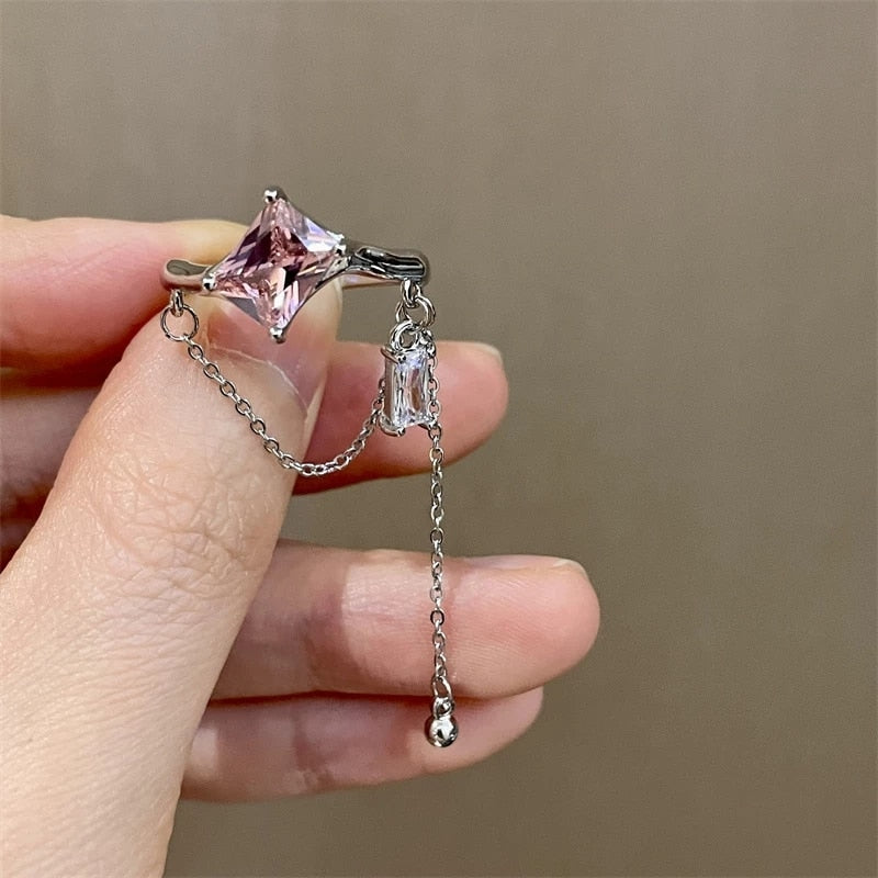 Peris Gems 26 Pink Heart Open Rings for Women | Silver Rings SHEIN Amazon Temu