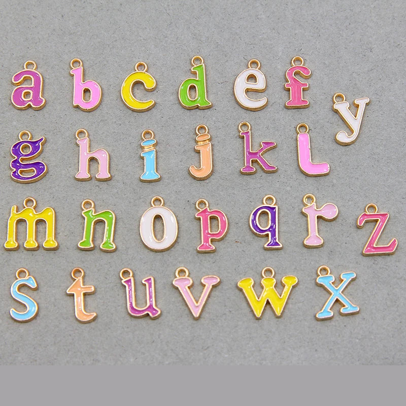 Peris Gems 26pcs set 10pcs 10mm English Alphabet Pendant Enamel Charms Initial Letter Pendants For Jewelry Making Handmade DIY Bracelet Earrings SHEIN Amazon Temu