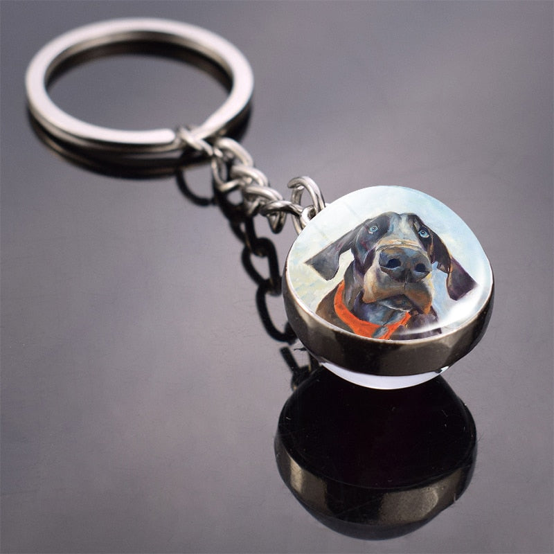 Peris Gems 27 Cute Animal Glass Ball Keychains | French Bulldog Labrador Keychains SHEIN Amazon Temu