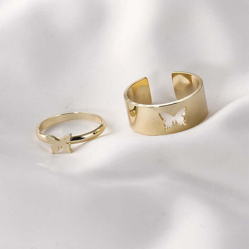 Peris Gems 2pc-7pc Silver and Gold Rings Collection for Women Silver and Gold Metal Rings for Women | 2-7pc SHEIN Amazon Temu