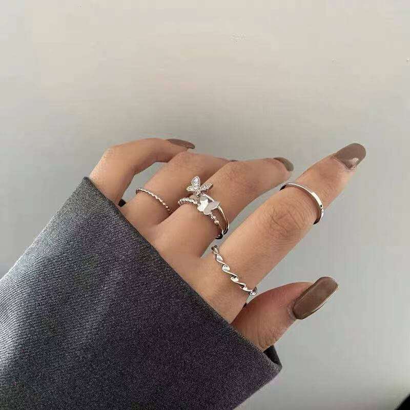 Peris Gems 2pc-7pc Silver and Gold Rings Collection for Women Silver and Gold Metal Rings for Women | 2-7pc SHEIN Amazon Temu