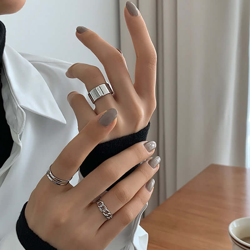 Peris Gems 2pc-7pc Silver and Gold Rings Collection for Women Silver and Gold Metal Rings for Women | 2-7pc SHEIN Amazon Temu