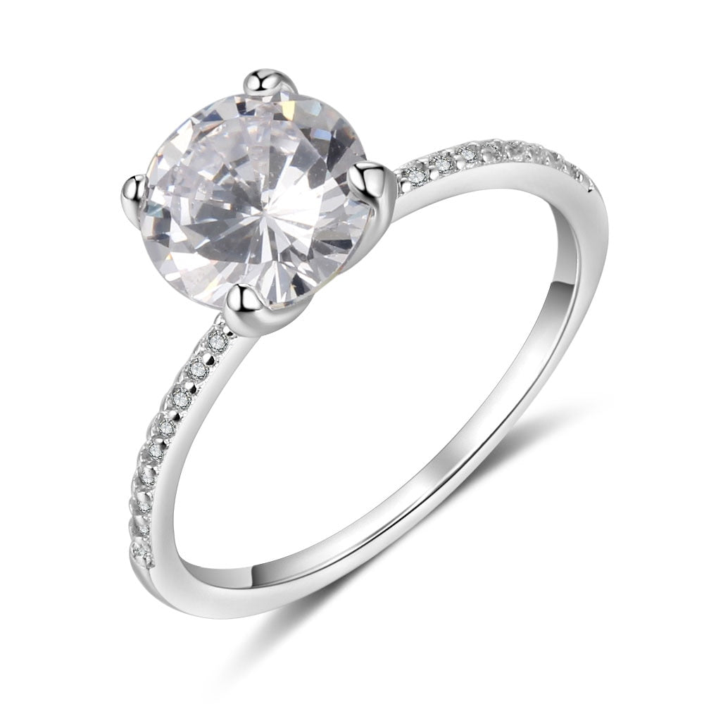 Peris Gems 3 / 6 Silver Cubic Zirconia Engagement Rings for Women | Classic Diamond Rings Silver Cubic Zirconia Engagement Rings for Women | Classic SHEIN Amazon Temu
