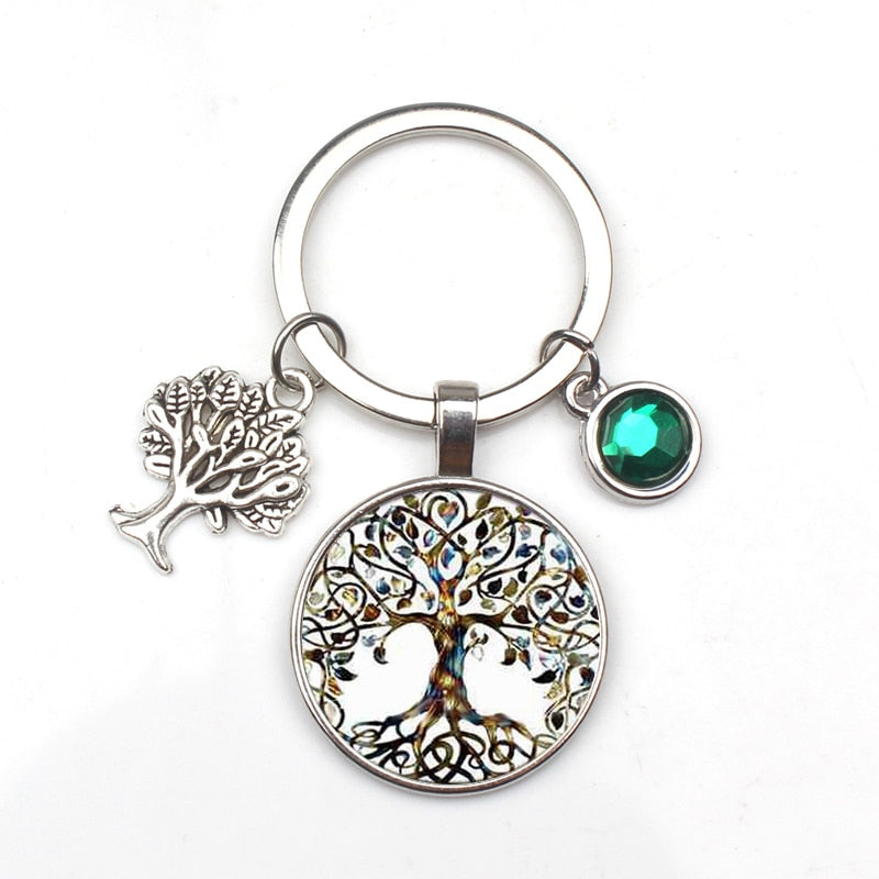 Peris Gems 3 Crystal Stone Tree of Life Statement Keychains | Glass Pendant Keychain Crystal Stone Tree of Life Statement Keychain Glass Keychain SHEIN Amazon Temu