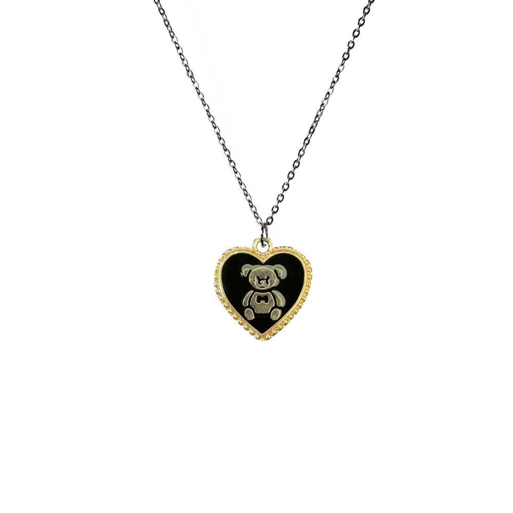 Peris Gems 3 Heart Teddy Bear Necklace | Love Bear Necklace SHEIN Amazon Temu