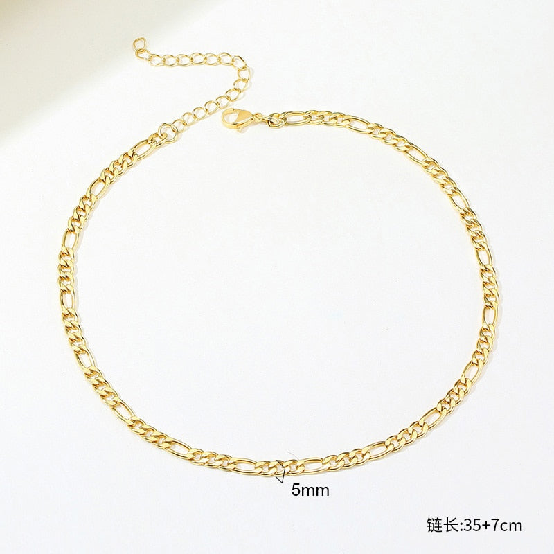 Peris Gems 3 Minimalist Gold Choker Necklaces for Women | Stainless-Steel Cuban Snake Necklaces for Women SHEIN Amazon Temu