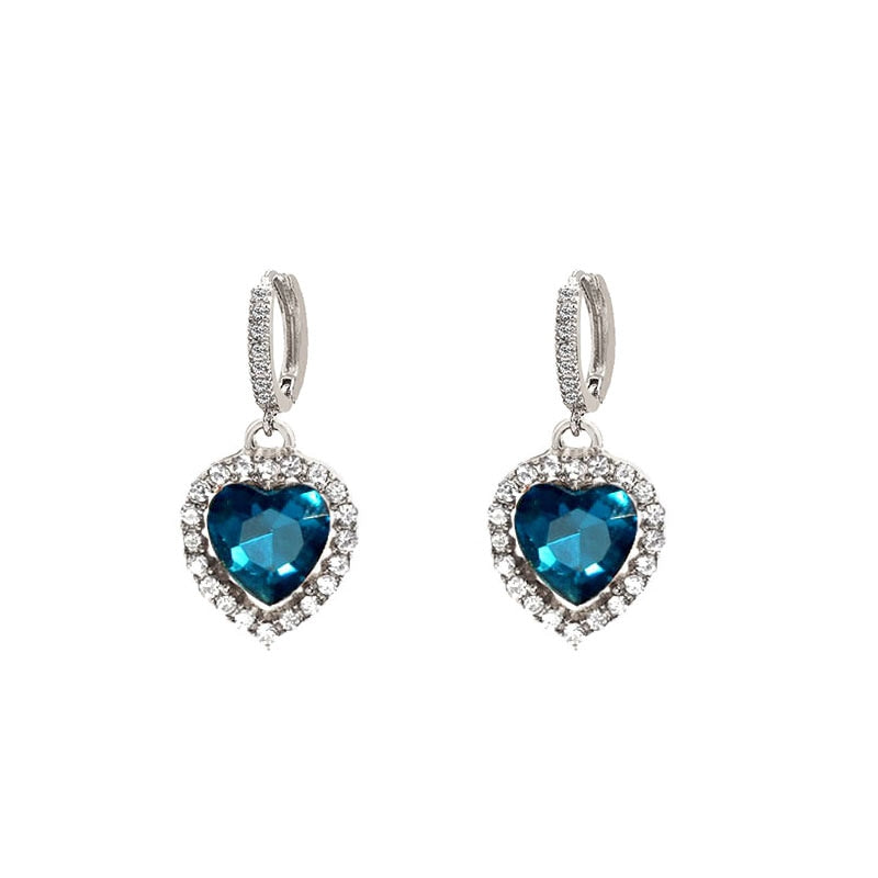 Peris Gems 3 Red Heart Shaped CZ Drop Earrings for Women | Red Diamond Earrings Red Heart Shaped CZ Drop Earrings for Women | Red Diamond SHEIN Amazon Temu