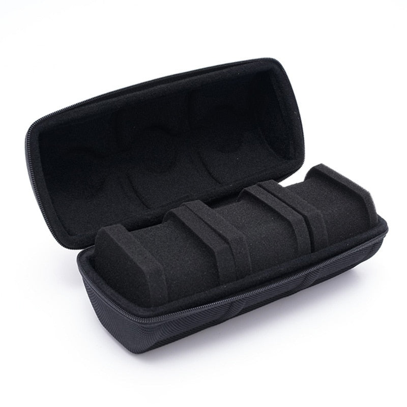 Peris Gems 3 Slots Hard Sturdy Watch Storage Box | Shockproof Portable Watch Bag Roll Display Case Hard Sturdy Watch Storage Box | Shockproof Portable Bag SHEIN Amazon Temu