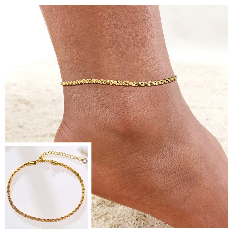 Peris Gems 3 Snake Chain Anklet for Women | Stainless Beach Ankle Bracelet for Women SHEIN Amazon Temu