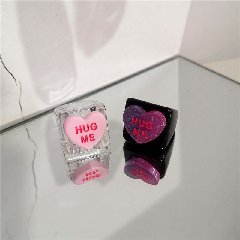 Peris Gems 30 Acrylic Candy Bear Heart Rings Collection for Women SHEIN Amazon Temu