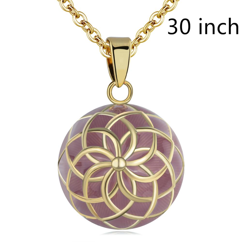 Peris Gems 30 inch chain Gorgeous Enamel Flower Harmony Ball Necklace for Women SHEIN Amazon Temu