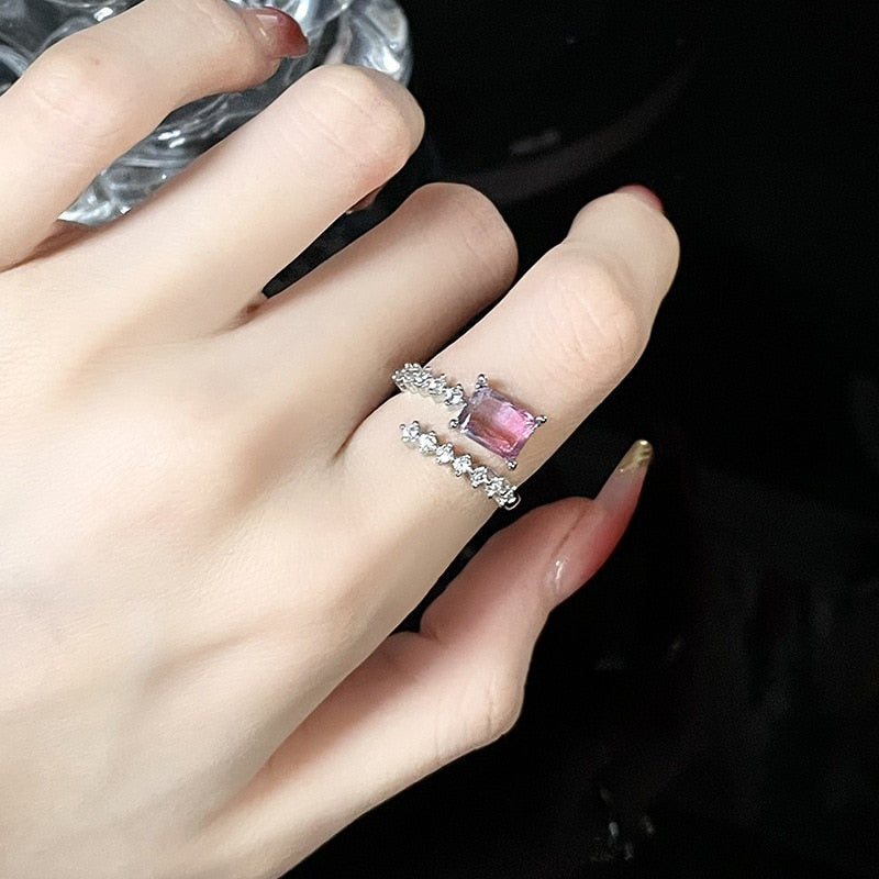 Peris Gems 32 Pink Heart Open Rings for Women | Silver Rings SHEIN Amazon Temu