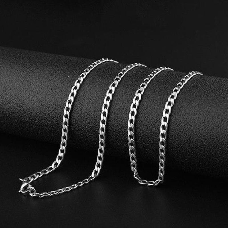Peris Gems 3mm wide / 50cm Stainless Steel Cuban Chain Necklace - Long Hip Hop Jewelry for Women Men SHEIN Amazon Temu