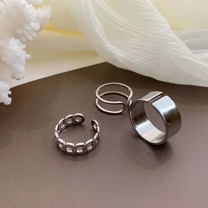 Peris Gems 3PCS Metal 2pc-7pc Silver and Gold Rings Collection for Women Silver and Gold Metal Rings for Women | 2-7pc SHEIN Amazon Temu
