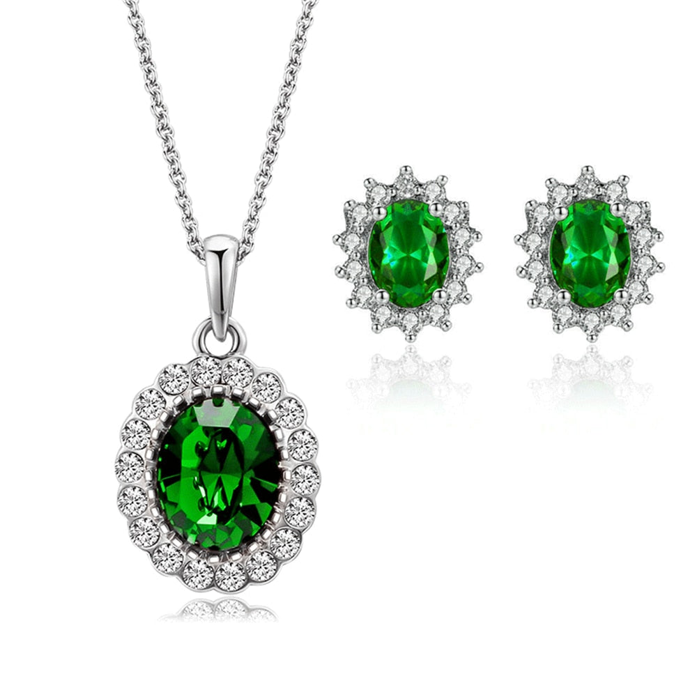 Peris Gems 3pcs-Silver Double Heart Necklace Earrings Bracelet Jewelry Set SHEIN Amazon Temu