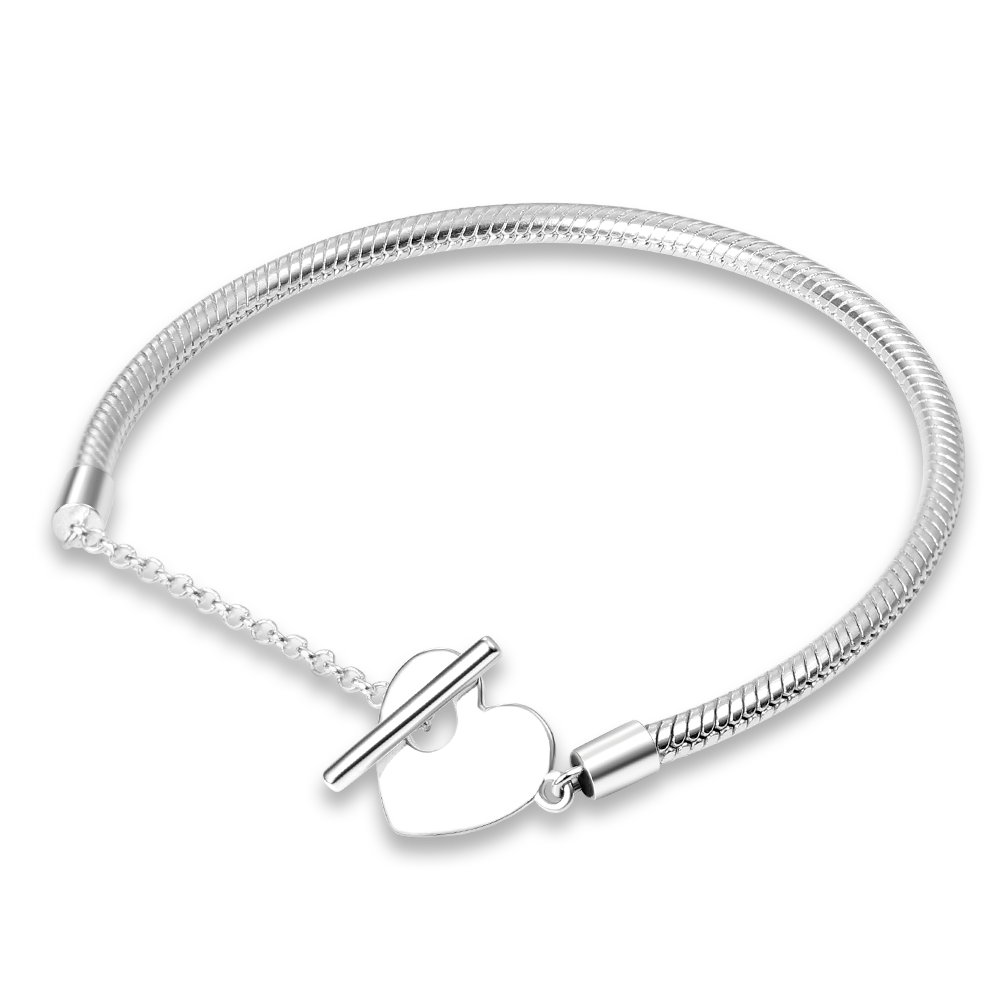 Peris Gems 4 / 17cm Sterling Charm Beads Bracelet for Women | Cute Silver Bracelets for Women SHEIN Amazon Temu