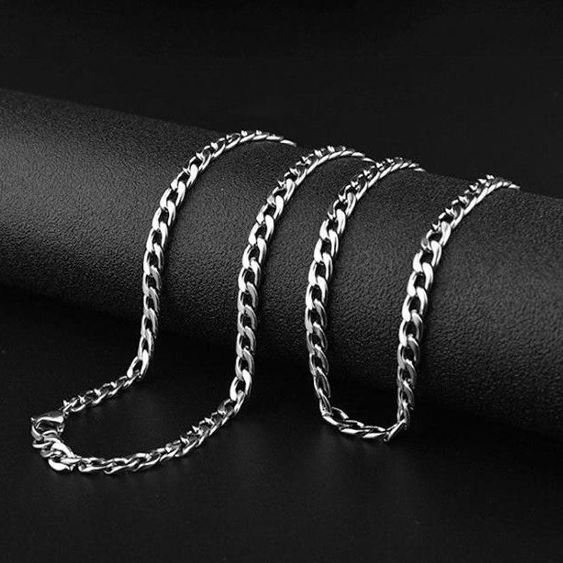 Peris Gems 4.5mm wide / 50cm Stainless Steel Cuban Chain Necklace - Long Hip Hop Jewelry for Women Men SHEIN Amazon Temu