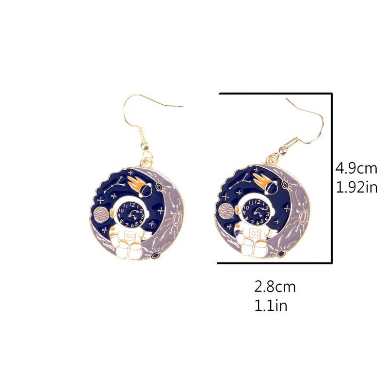 Peris Gems 4 Astronaut Star Stud Ear Clip Earrings for Women | Space Astronaut Gold Stud Earrings for Women SHEIN Amazon Temu