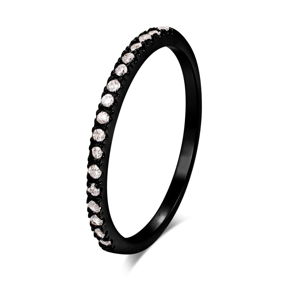 Peris Gems 4 / Black Gold Cute Love Wedding Engagement Rings - Micro Pave CZ Crystal SHEIN Amazon Temu
