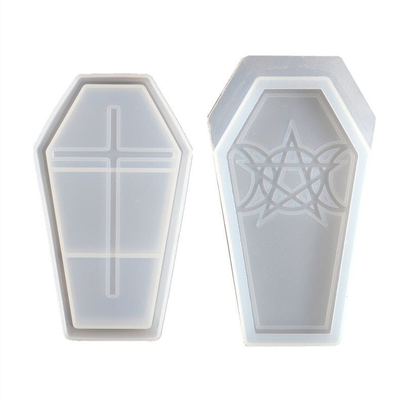Peris Gems 4 covers and 1 base DIY Crystal Epoxy Resin Halloween Coffin Storage Box Silicone Mold DIY Crystal Epoxy Resin Halloween Coffin Storage Silicone SHEIN Amazon Temu