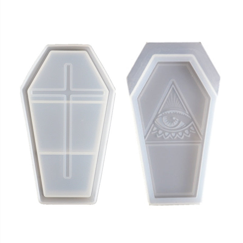 Peris Gems 4 covers and 1 base DIY Crystal Epoxy Resin Halloween Coffin Storage Box Silicone Mold DIY Crystal Epoxy Resin Halloween Coffin Storage Silicone SHEIN Amazon Temu