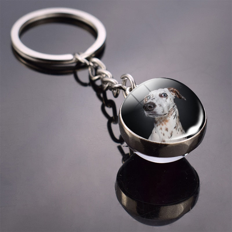 Peris Gems 4 Cute Animal Glass Ball Keychains | French Bulldog Labrador Keychains SHEIN Amazon Temu