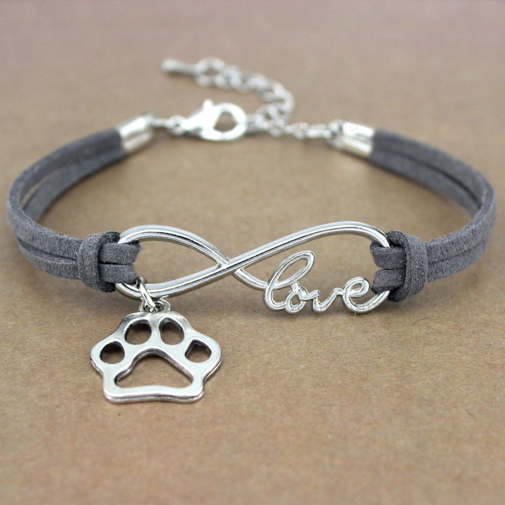 Peris Gems 4 Dog Paw Infinity Rope Bracelets for Women | Animal Love Charms Dog Paw Infinity Rope Bracelets for Women Animal Love Charms SHEIN Amazon Temu