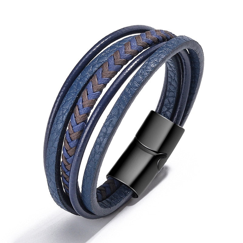 Peris Gems 4 Genuine Leather Braided Bracelet for Men SHEIN Amazon Temu