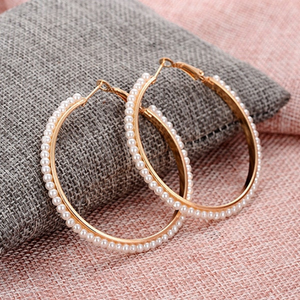 Peris Gems 4 Geometric Gold Pearl Stud Earrings for Women | Gold Bohemian Wedding Earrings Geometric Gold Pearl Stud Earrings for Women SHEIN Amazon Temu