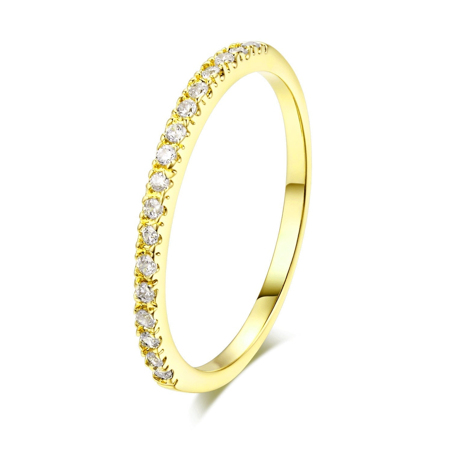 Peris Gems 4 / Gold Cute Love Wedding Engagement Rings - Micro Pave CZ Crystal SHEIN Amazon Temu