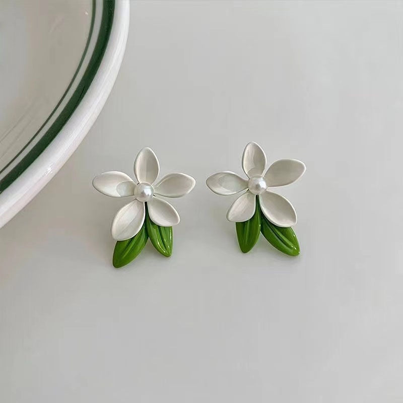 Peris Gems 4 Green Flower Drop Stud Pearl Earring Collection for Women Green Flower Drop Earring Collection for Women Stud Earrings SHEIN Amazon Temu