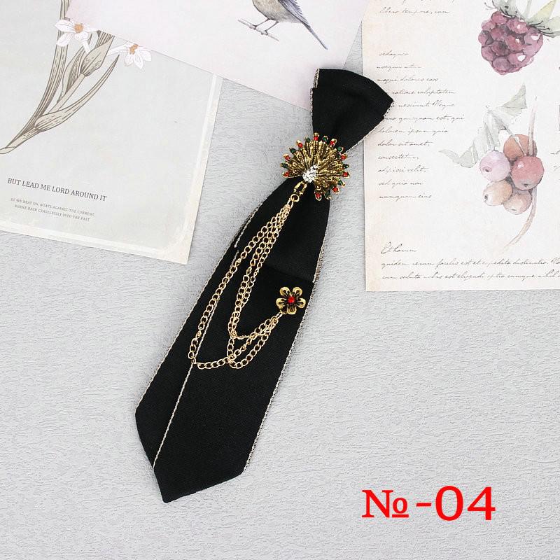 Peris Gems 4 Hand Made Black Ribbon Rhinestone Crystal Neckties - Unisex SHEIN Amazon Temu