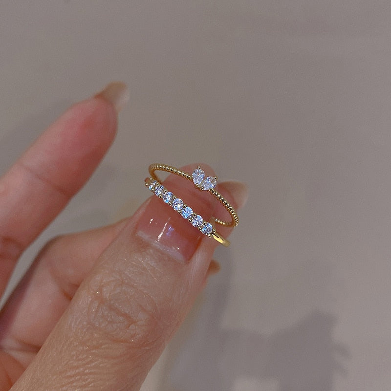 Peris Gems 4 Hollow Heart Adjustable Rings for Women | Gold Silver Collection Hollow Heart Adjustable Rings for Women | Gold Silver SHEIN Amazon Temu