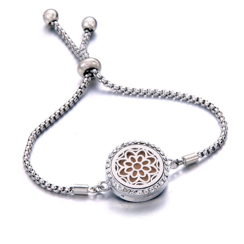 Peris Gems 4 Perfume Essential Diffuser Locket Bracelet | Adjustable Bangle Bracelets SHEIN Amazon Temu
