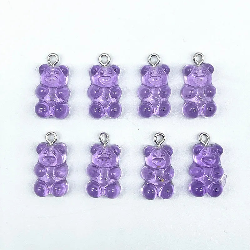 Peris Gems 40 10Pcs Candy Bear Pendant Charms for Necklace Bracelet Earrings Jewelry Making Diy Findings Resin Bears Christmas Making SHEIN Amazon Temu