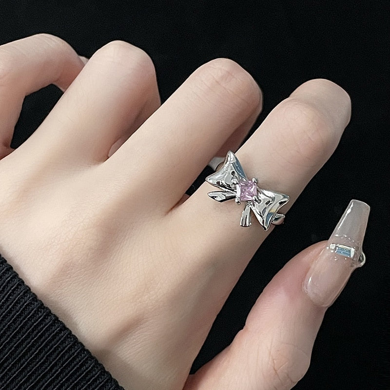Peris Gems 40 Pink Heart Open Rings for Women | Silver Rings SHEIN Amazon Temu