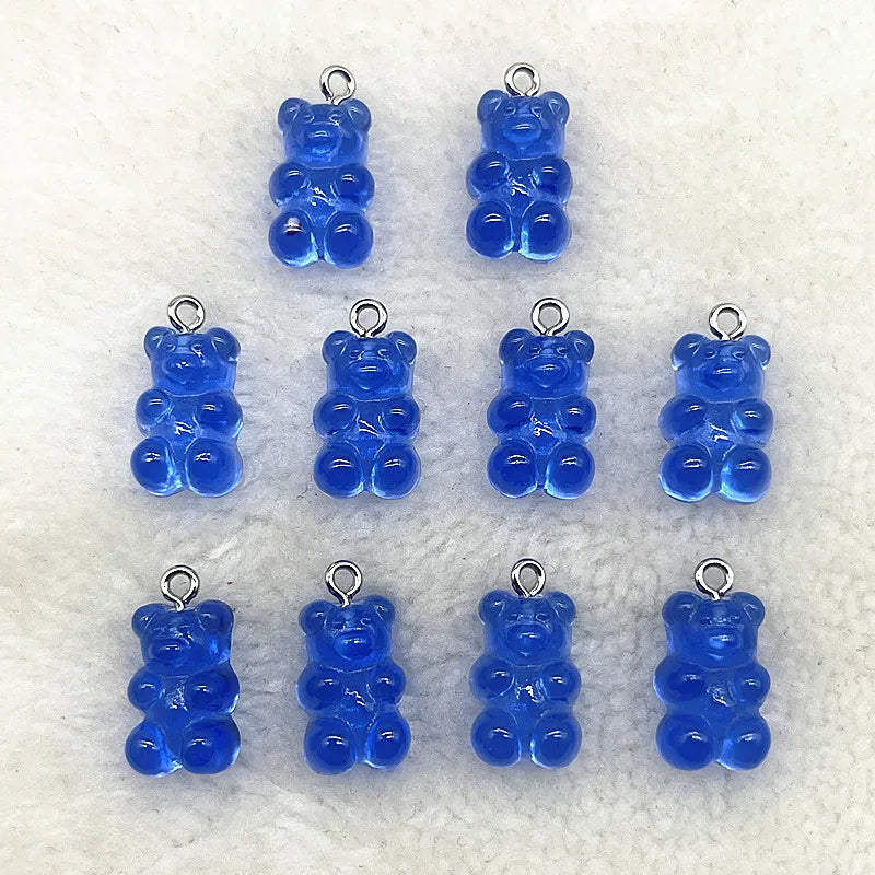 Peris Gems 41 10Pcs Candy Bear Pendant Charms for Necklace Bracelet Earrings Jewelry Making Diy Findings Resin Bears Christmas Making SHEIN Amazon Temu