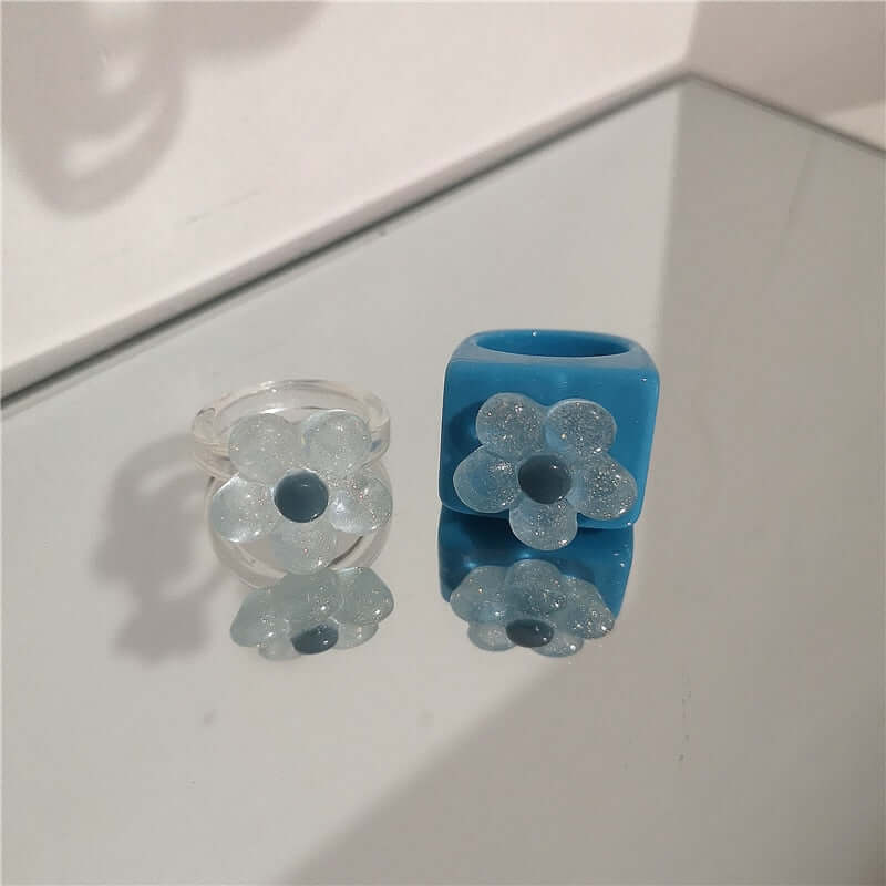 Peris Gems 44 Acrylic Candy Bear Heart Rings Collection for Women SHEIN Amazon Temu