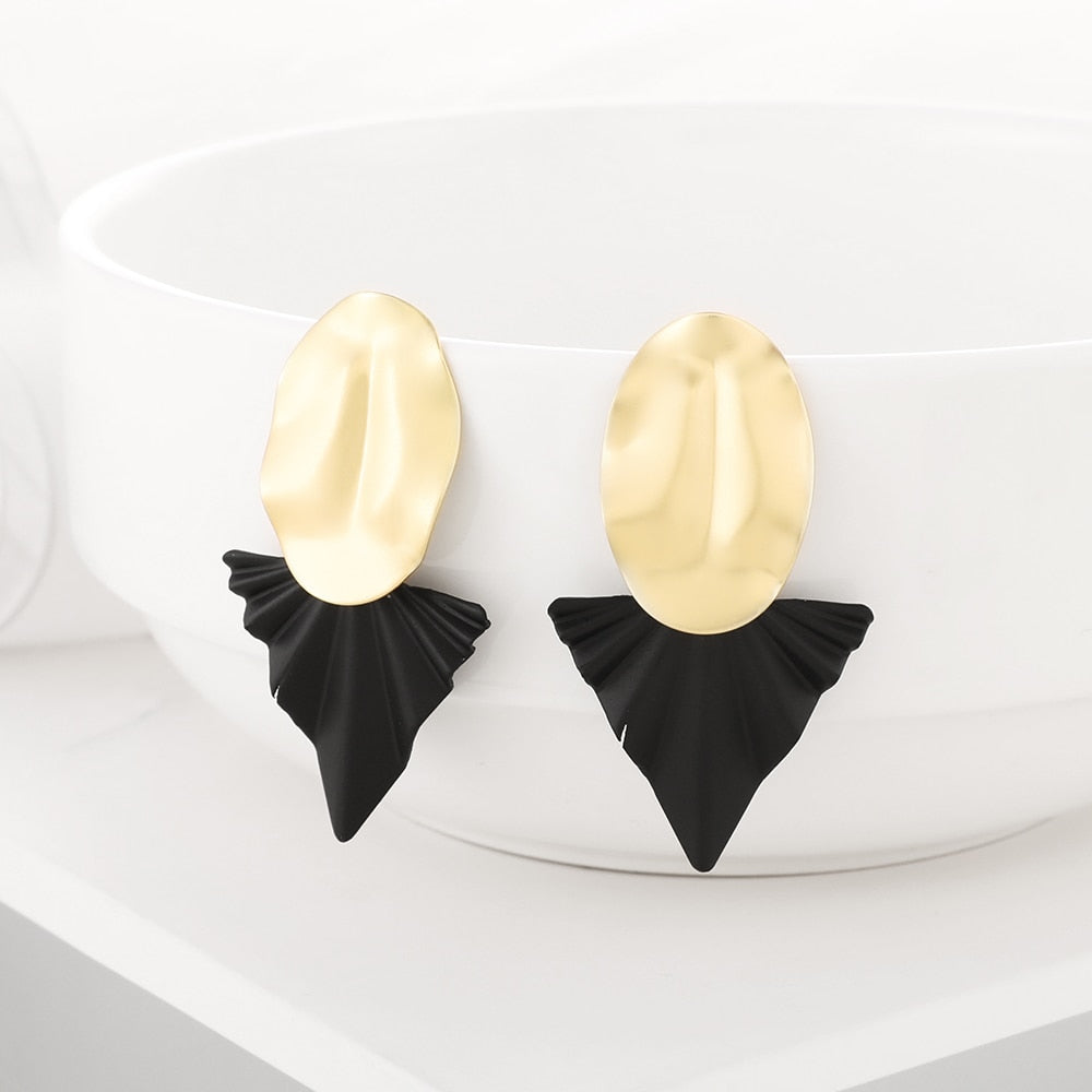 Peris Gems 44 Black and Golden Drop Earrings for Women | Hollow Dangle Earrings for Women SHEIN Amazon Temu