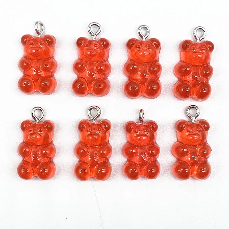 Peris Gems 45 10Pcs Candy Bear Pendant Charms for Necklace Bracelet Earrings Jewelry Making Diy Findings Resin Bears Christmas Making SHEIN Amazon Temu