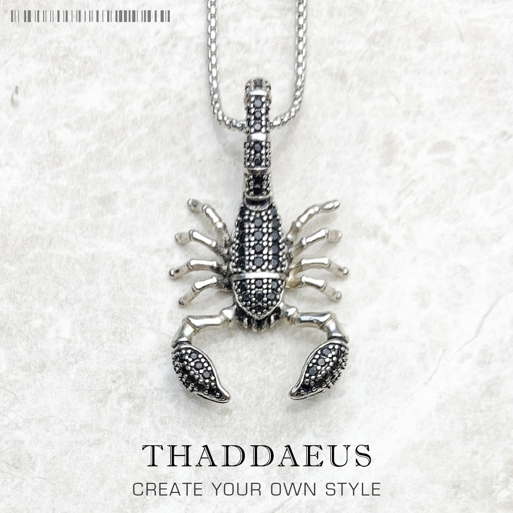 Peris Gems 45cm Scorpion Link 925 Silver Pendant Necklace Unisex SHEIN Amazon Temu