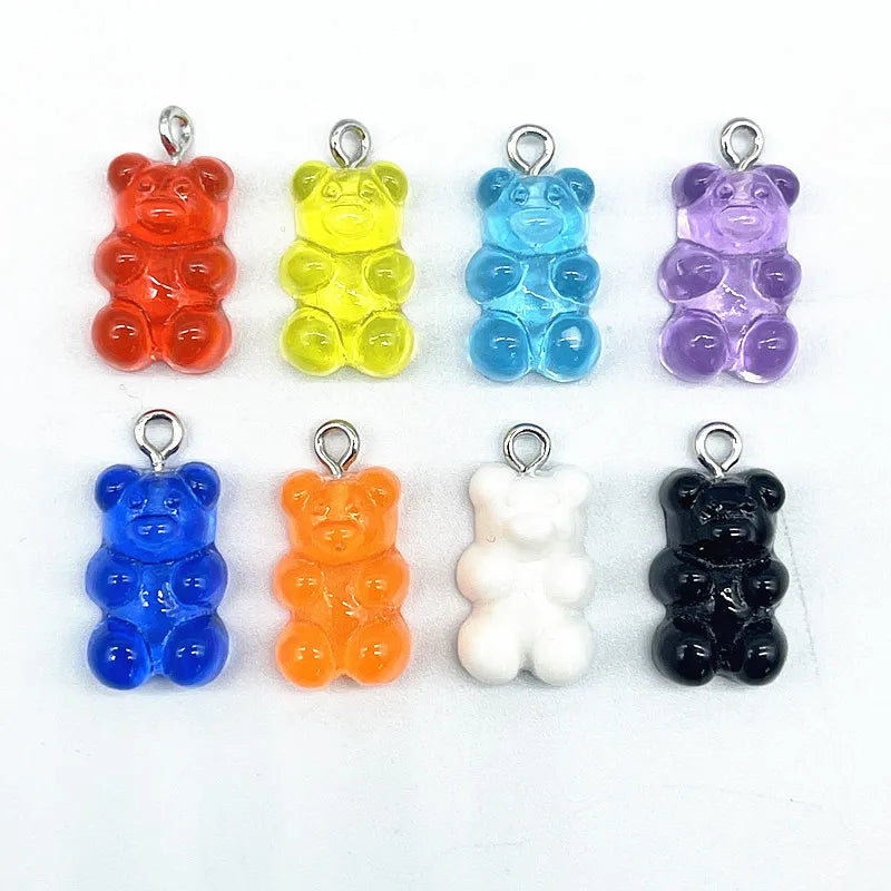 Peris Gems 46 10Pcs Candy Bear Pendant Charms for Necklace Bracelet Earrings Jewelry Making Diy Findings Resin Bears Christmas Making SHEIN Amazon Temu