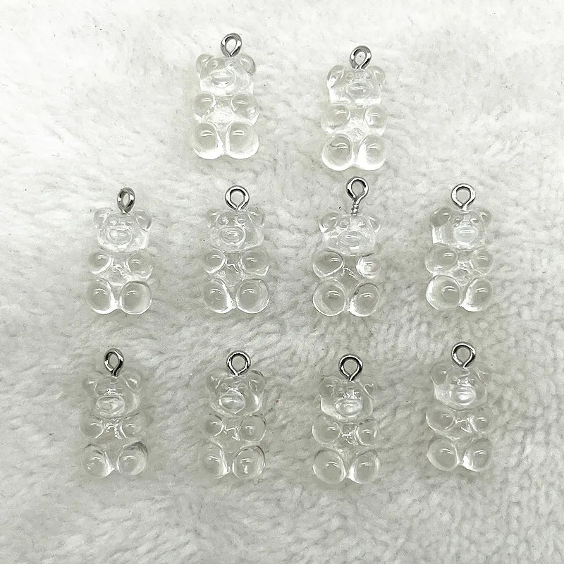Peris Gems 47 10Pcs Candy Bear Pendant Charms for Necklace Bracelet Earrings Jewelry Making Diy Findings Resin Bears Christmas Making SHEIN Amazon Temu