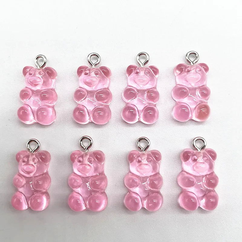 Peris Gems 48 10Pcs Candy Bear Pendant Charms for Necklace Bracelet Earrings Jewelry Making Diy Findings Resin Bears Christmas Making SHEIN Amazon Temu
