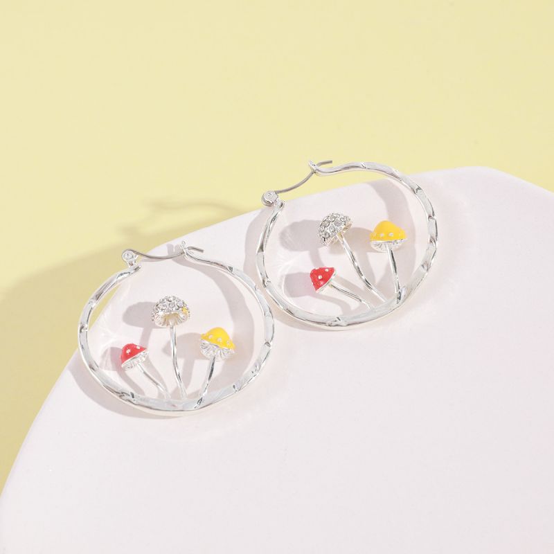 Peris Gems 48 Mushroom Hoop Butterfly Earrings for Women | Gold Silver Trendy Designer Earrings for Women SHEIN Amazon Temu