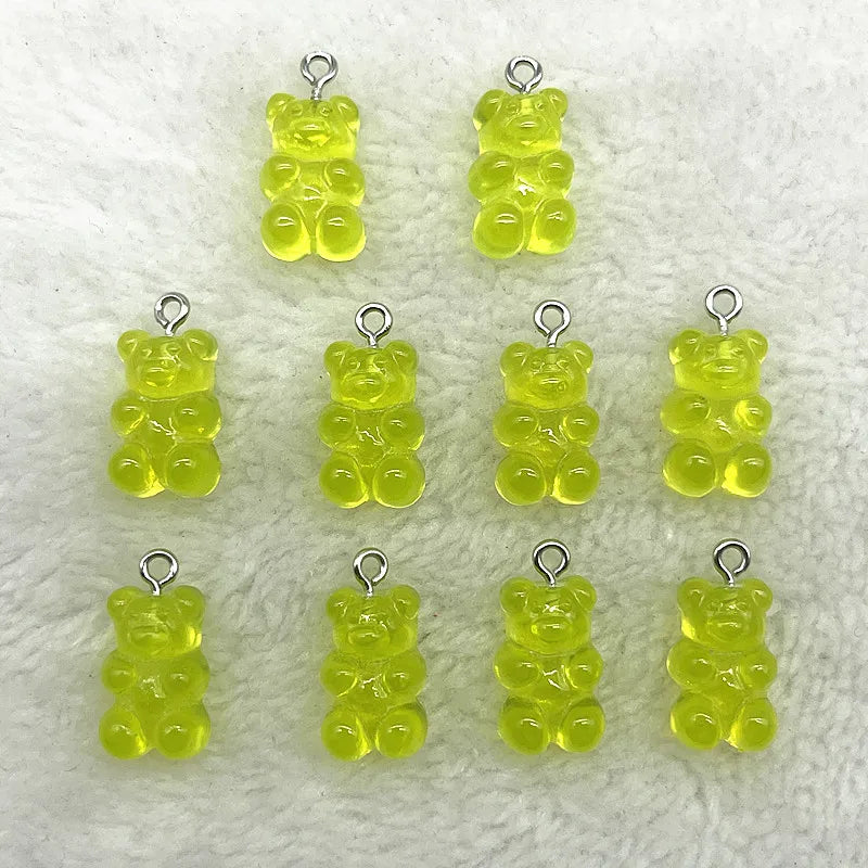 Peris Gems 49 10Pcs Candy Bear Pendant Charms for Necklace Bracelet Earrings Jewelry Making Diy Findings Resin Bears Christmas Making SHEIN Amazon Temu