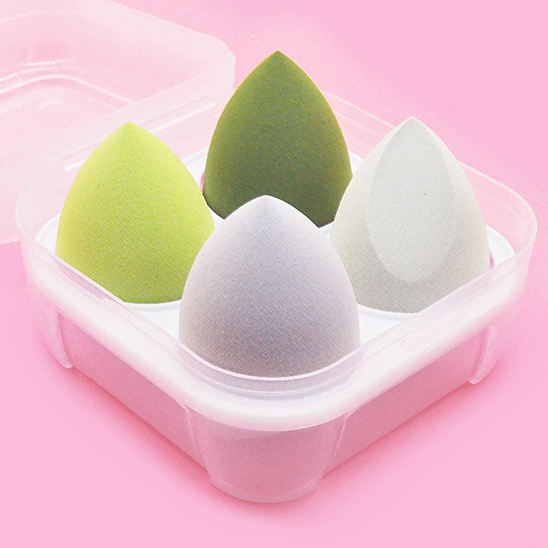 Peris Gems 4pcs green boxes Bevel Makeup Sponges | Beauty Cosmetic Makeup Ball SHEIN Amazon Temu