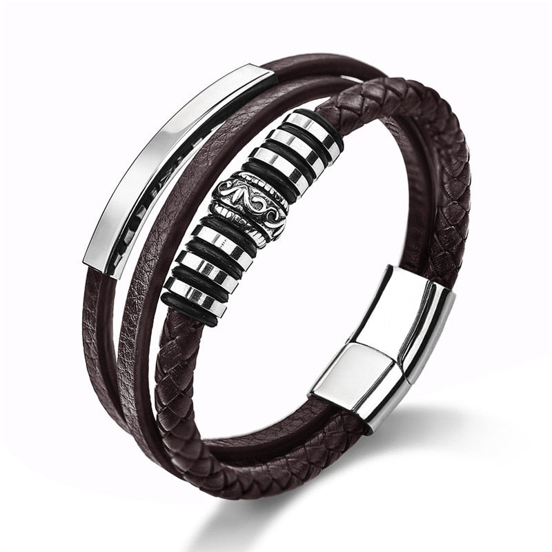 Peris Gems 5 / 18.5cm Woven Multilayered Bracelets Unisex | Stainless-Steel Clasp SHEIN Amazon Temu